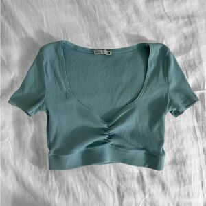 Zara Teal crop top